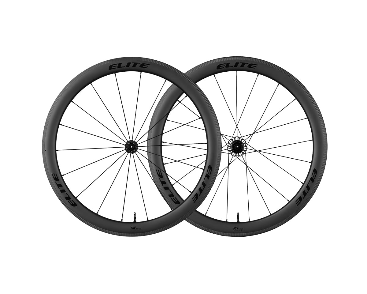 Ruedas de Carbon ELITEWHEELS Marvel 50 V II Negro
