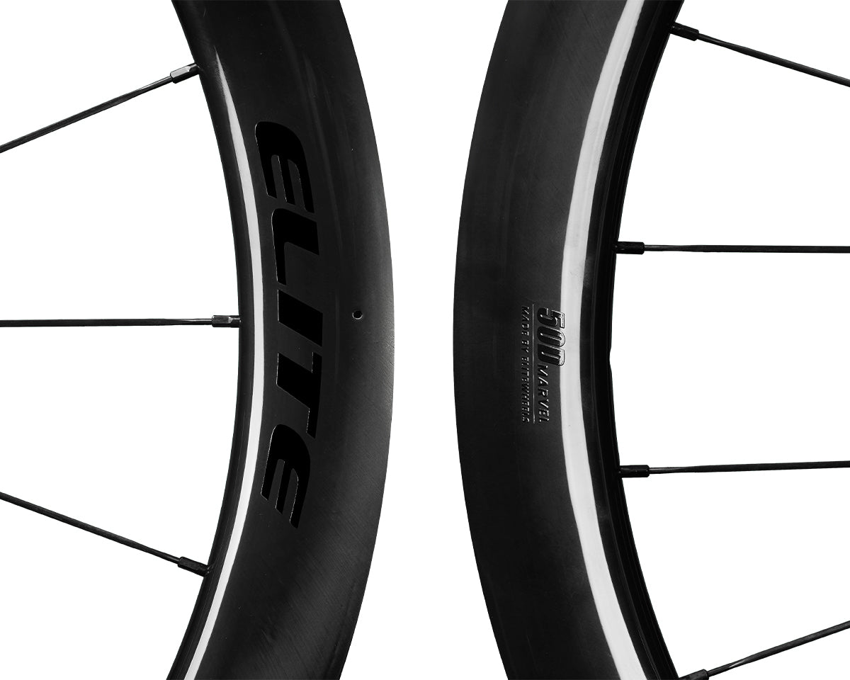 Ruedas de Carbon ELITEWHEELS Marvel 50D II Negro